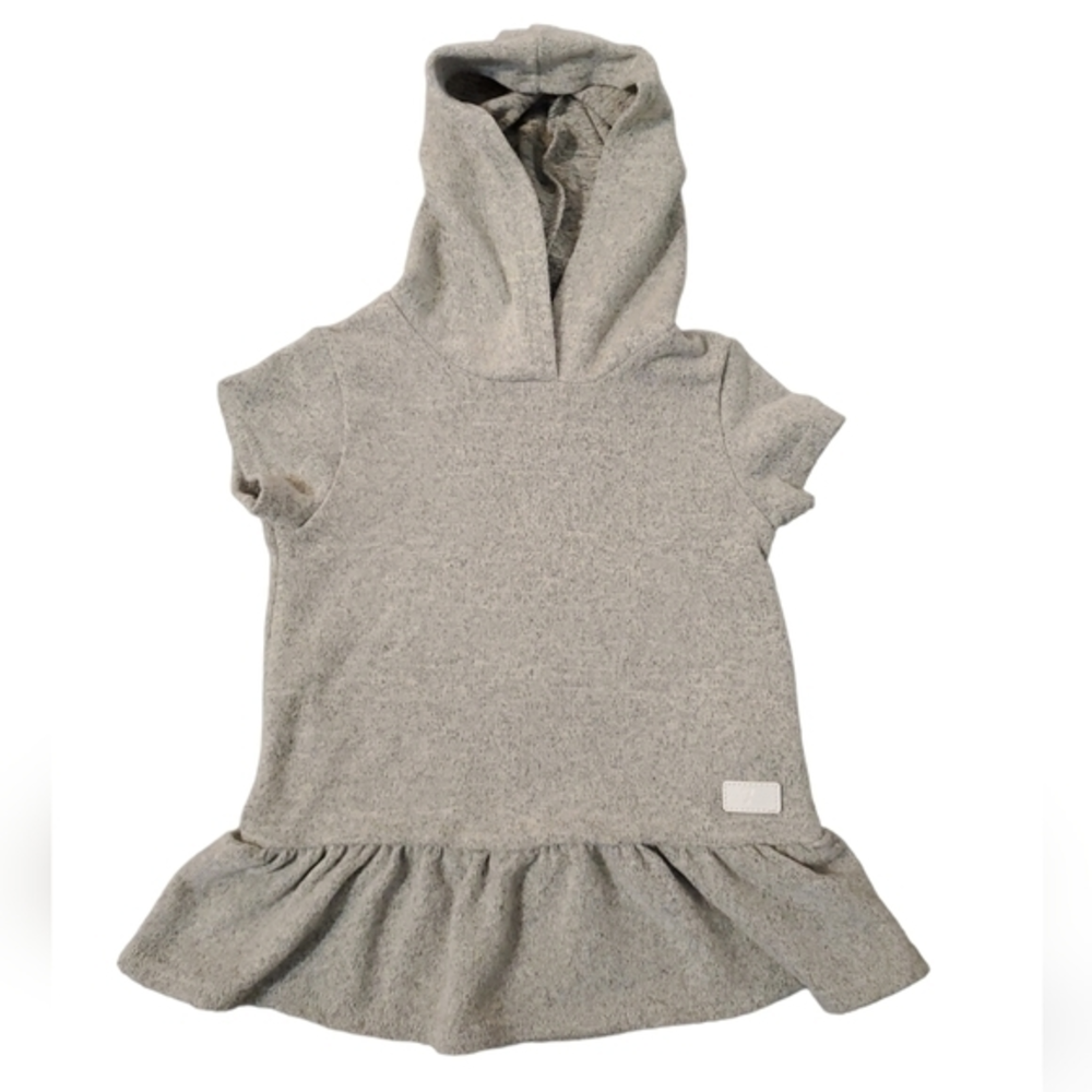 7 for All Mankind Girls Grey Short Sleeve Hoodie Dress 24 Months